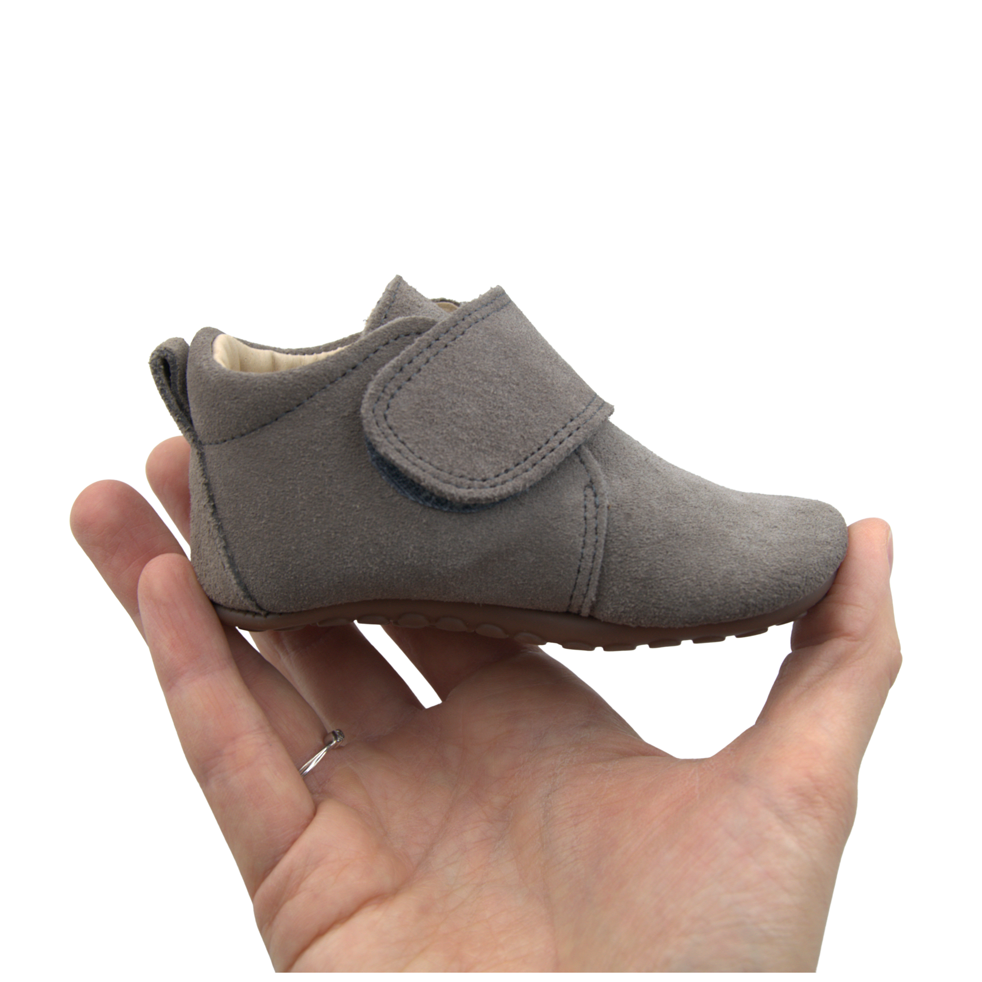 (14010) Leather slippers - Grey suede - MintMouse (Unicorner Concept Store)