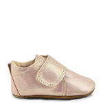Leather slippers - sparkle rose