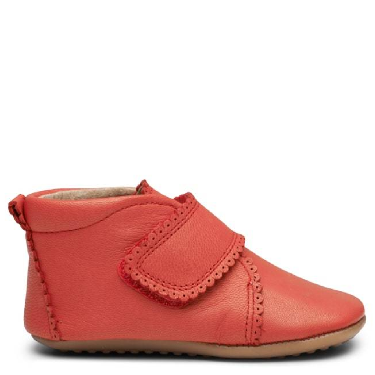 (1004) Leather slippers - Scallops Bright Red - MintMouse (Unicorner Concept Store)