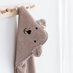 Bamboo hooded towel with bear ears - Latte