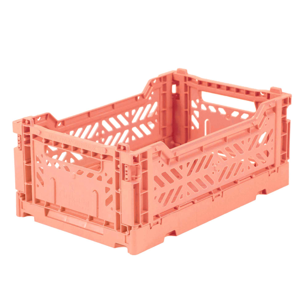 Folding crate Minibox - Salmon pink