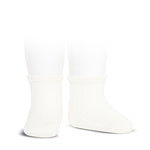 PERLE SIDE OPENWORK SHORT SOCKS CREAM