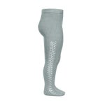 Side openwork warm tights  - DRY GREEN