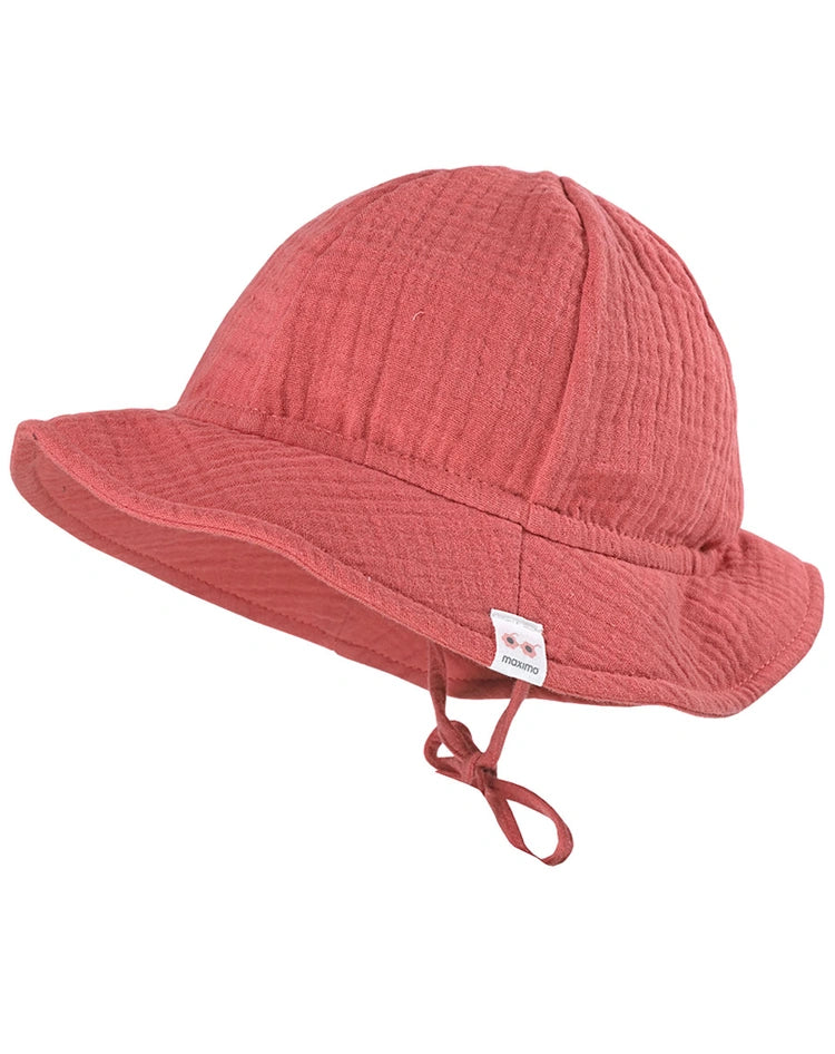 Maximo - Sun hat  organic cotton - Rust Pink