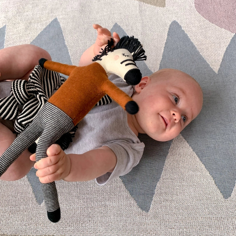 Cotton Knit Stuffed Animal Soft Toy - Zebra - MintMouse (Unicorner Concept Store)