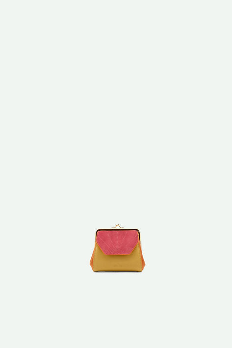 wallet | la promenade | coloré | madeleine beige +croissant brown + tulip pink - 1401009