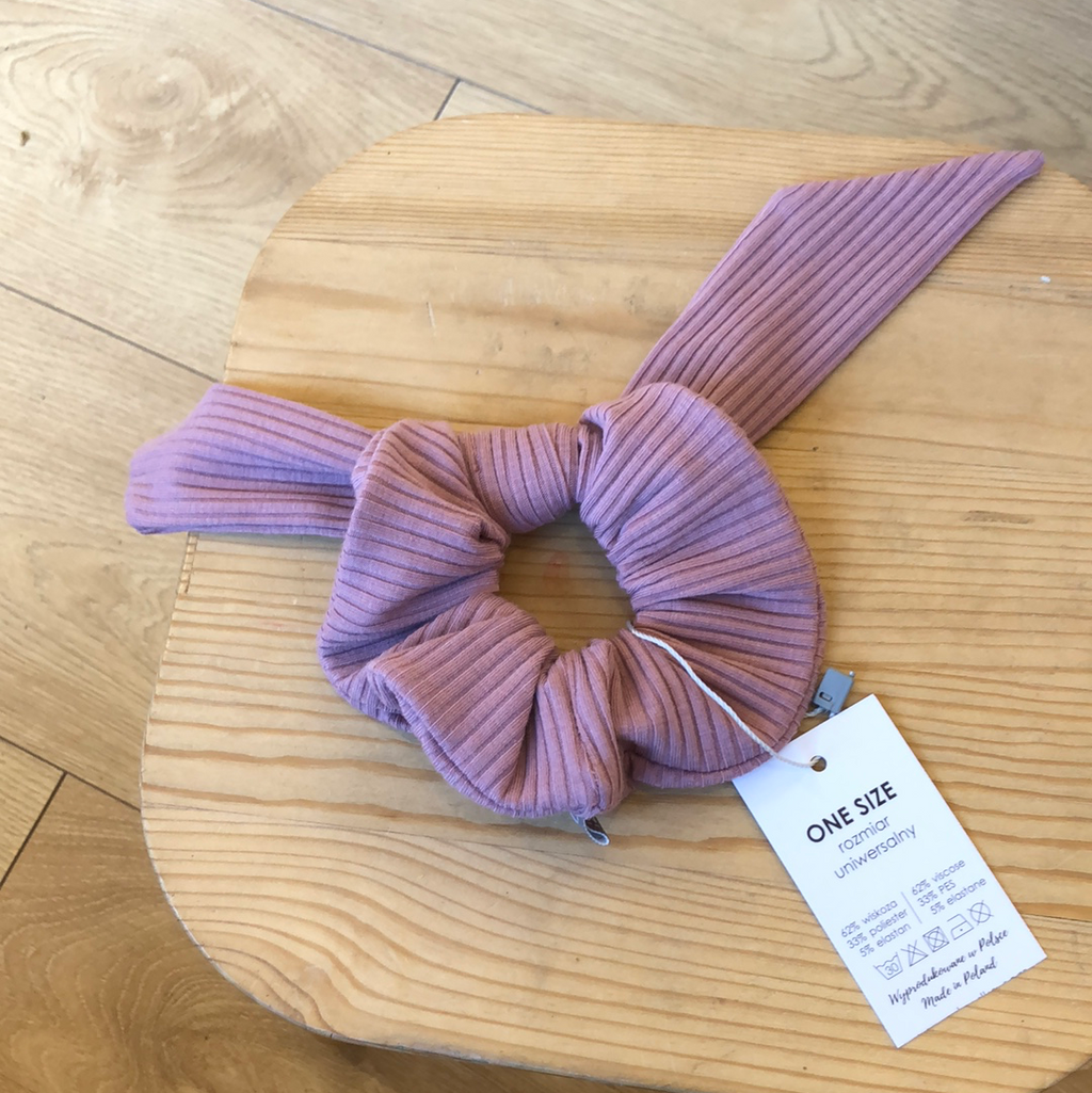 Scrunchie  with tail Blush rib - MintMouse (Unicorner Concept Store)
