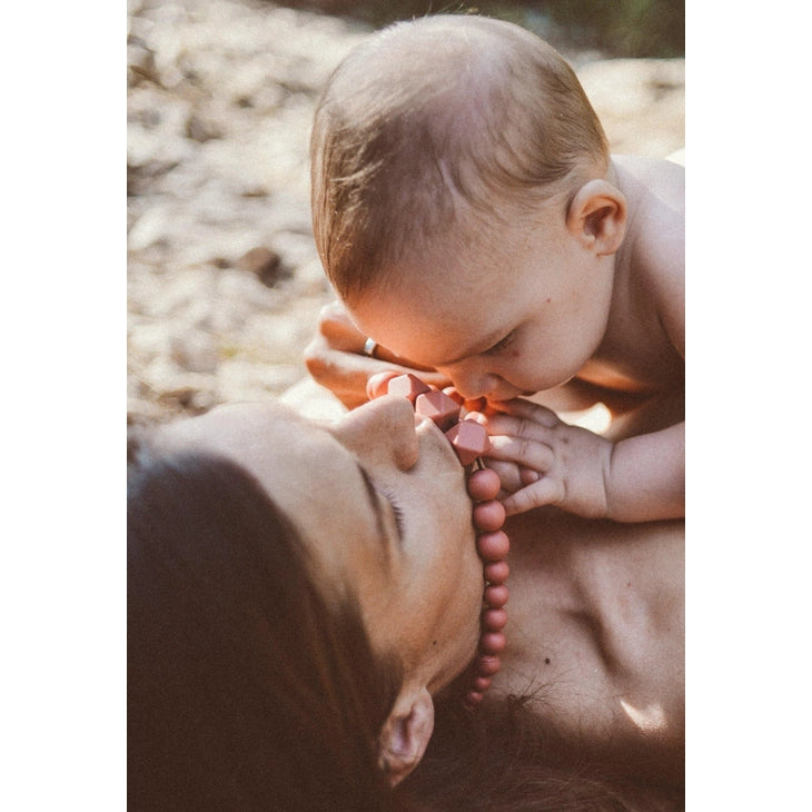 Terracotta Breastfeeding and Teething Necklace